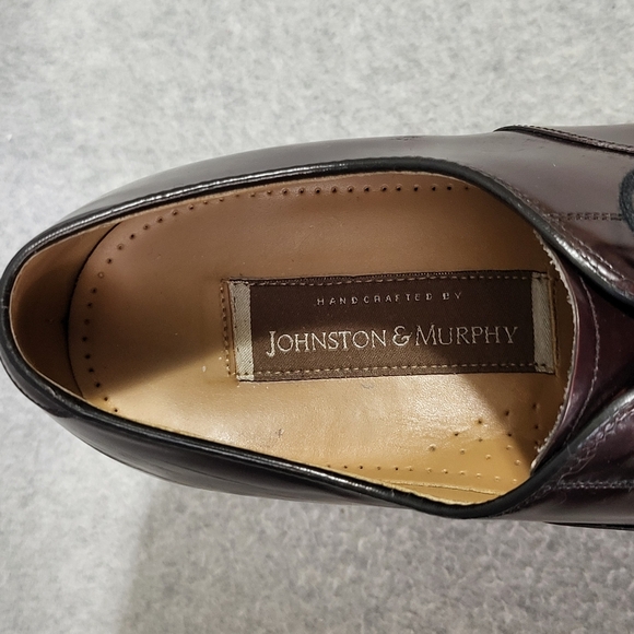 Johnston & Murphy Melton Shoe 10 B/AA Burgundy Leather Oxford Cap Toe 222985 main image 10